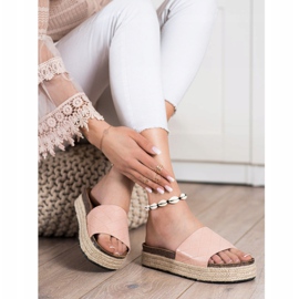 SHELOVET Papuci pe platformă roz 2