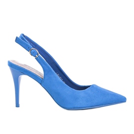 Pompă de piele ecologică albastră pe centura Donna albastru 1