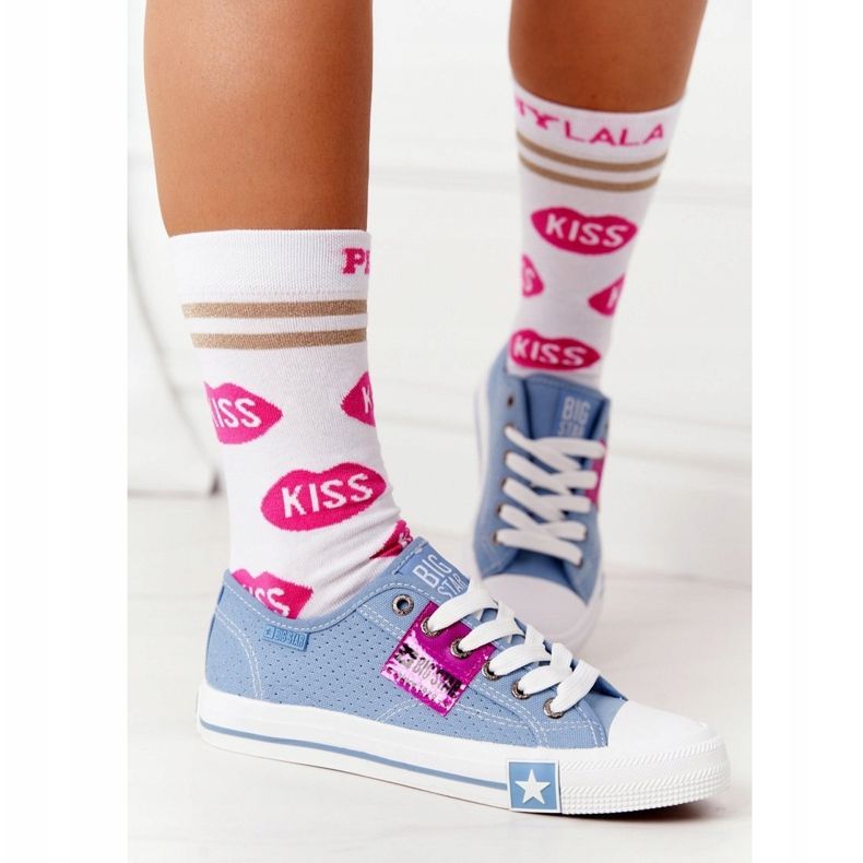 Adidași de dama ajurati Big Star FF274037 Albastru 2