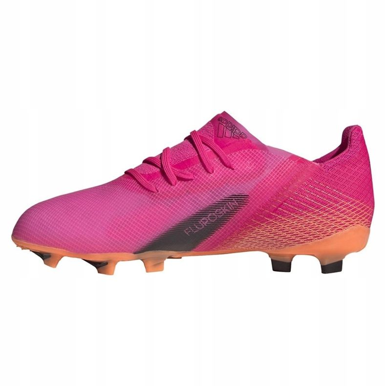 Ghete de fotbal Adidas X Ghosted.1 Fg Jr FW6956 roz, portocaliu roz 1