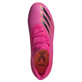 Ghete de fotbal Adidas X Ghosted.1 Fg Jr FW6956 roz, portocaliu roz 2