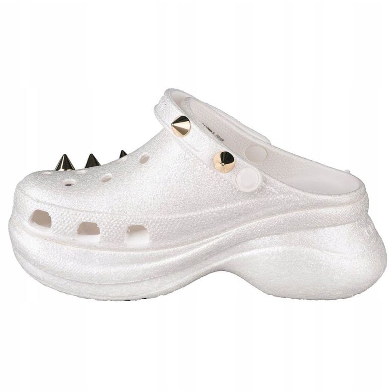 Crocs Classic Bae Glitter Stud Clog W 206783-100 alb de aur 1