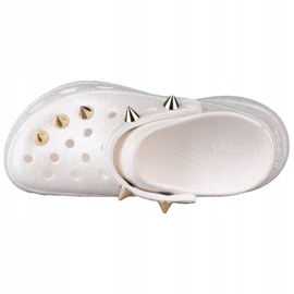 Crocs Classic Bae Glitter Stud Clog W 206783-100 alb de aur 2