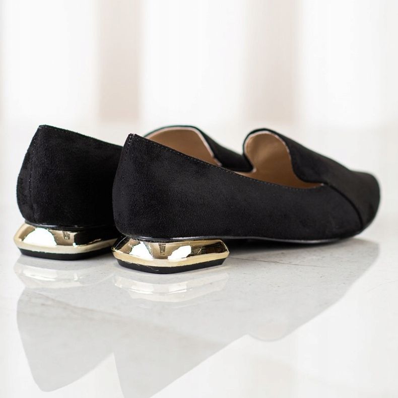 Goodin Pompe cu toc auriu negru 1