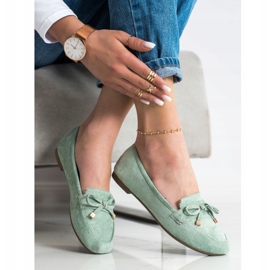 Anesia Paris Mocasini cu arc verde 2