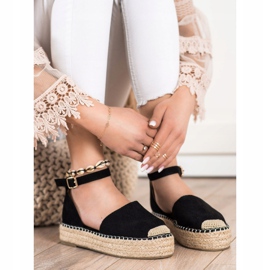 SHELOVET Espadrile Cu Cataramă negru 1 SHELOVET Espadrile Cu Cataramă negru 1