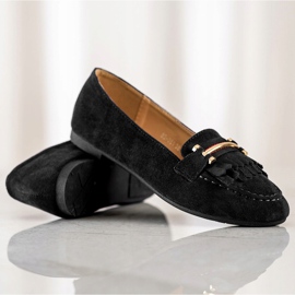 Anesia Paris Mocasini cu stil negru 1