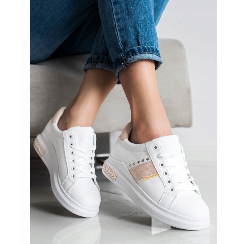 SHELOVET Adidași casual alb 1