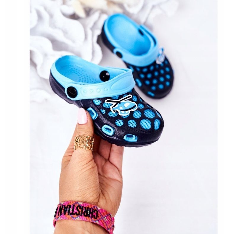 Papuci de spumă pentru copii Crocs Blue Navy Jupiter albastru marin albastru 2