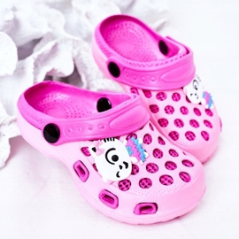 Papuci de spumă pentru copii Crocs Pink Jupiter roz 2 Papuci de spumă pentru copii Crocs Pink Jupiter roz 2