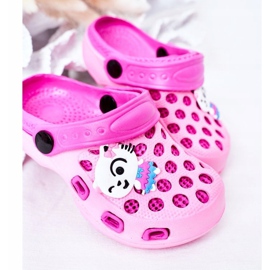 Papuci de spumă pentru copii Crocs Pink Jupiter roz 1 Papuci de spumă pentru copii Crocs Pink Jupiter roz 1