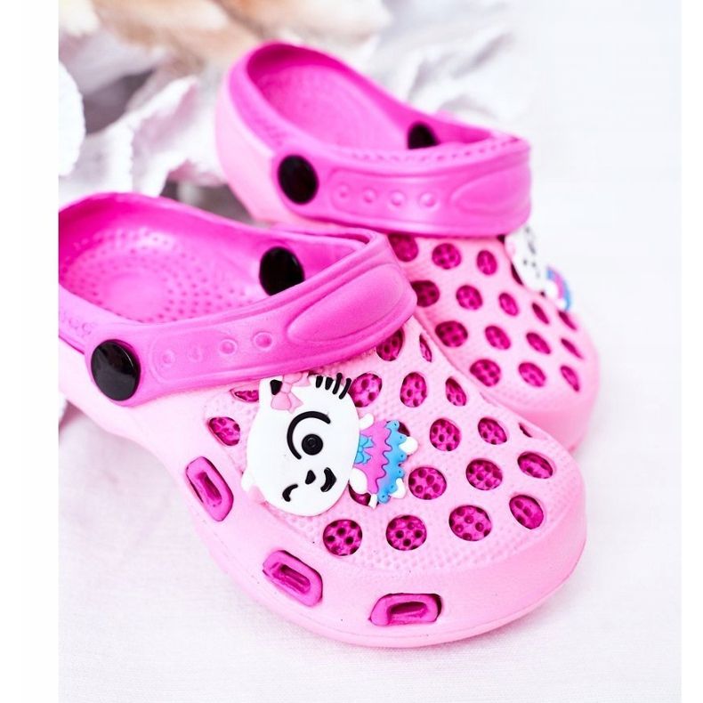 Papuci de spumă pentru copii Crocs Pink Jupiter roz 1 Papuci de spumă pentru copii Crocs Pink Jupiter roz 1