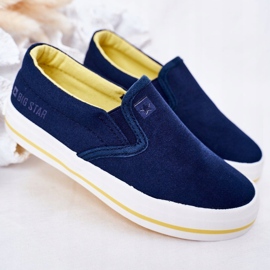Adidași pentru copii Slip-On Big Star HH374011, adidași alunecați, bleumarin albastru 2