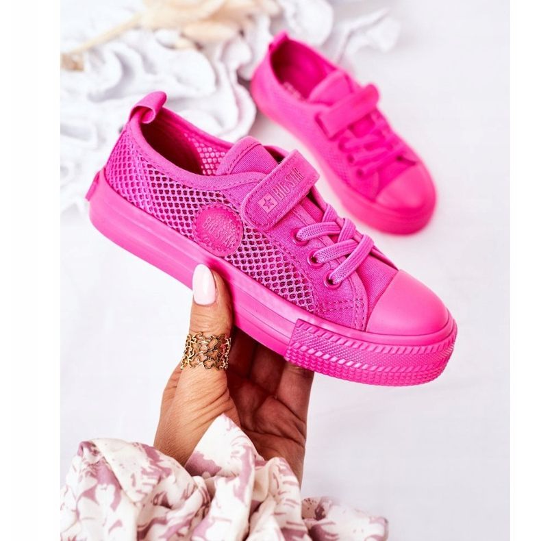 Adidași pentru copii cu plasă Big Star HH374019 Fuchsia roz 2 Adidași pentru copii cu plasă Big Star HH374019 Fuchsia roz 2