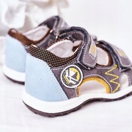 EVE Sandale de fotbal gri pentru copii, cu velcro multicolor 1