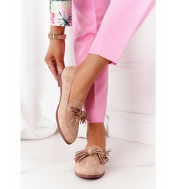 EVE Mocasini din piele întoarsă bej bej Alicante 1