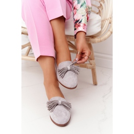 EVE Mocasini din piele întoarsă gri Alicante 2