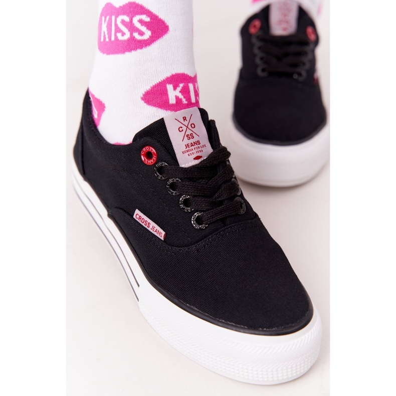Adidași de damă On The Cross Jeans FF2R4002C Czarme platformă negru 1