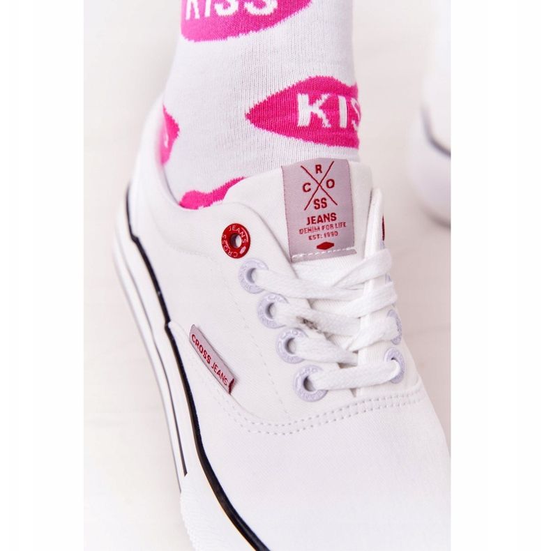 Cross Jeans Adidași de damă pe platformă Blugi Cross FF2R4001C Alb 2
