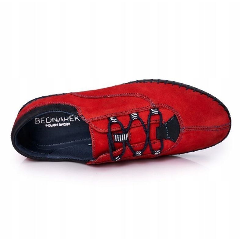 Bednarek Polish Shoes Încălțăminte din piele pentru bărbați Bednarek Red roșu 1