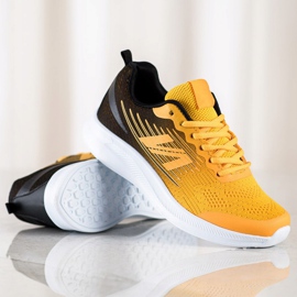 SHELOVET Adidași din material textil ușor negru galben 1