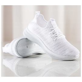 SHELOVET Pantofi sport din material textil ușor alb 1