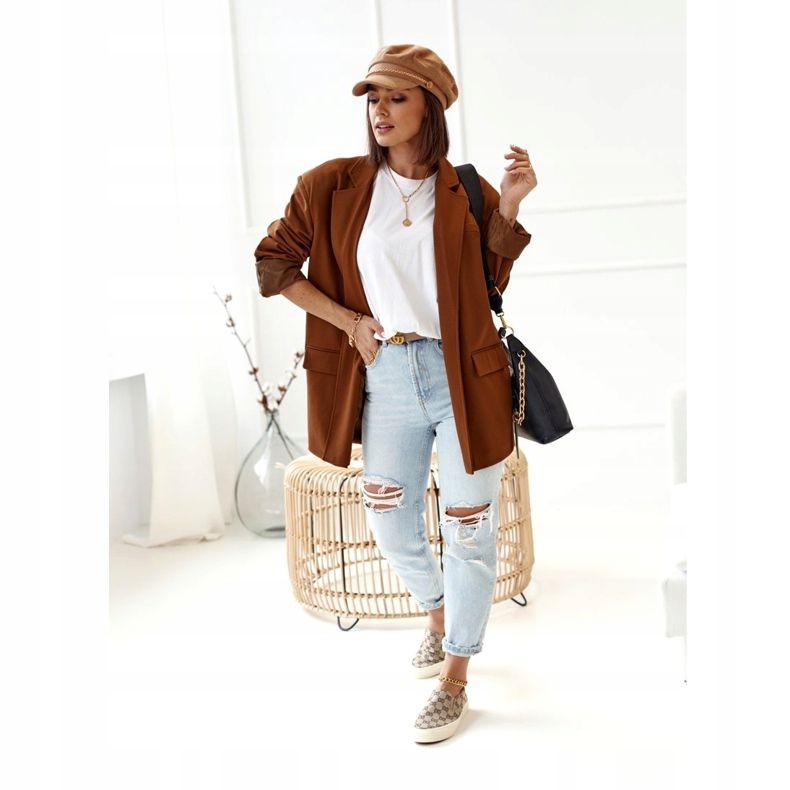 Adidași logați pentru femei Slip-On Khaki Challenge bej maro 3