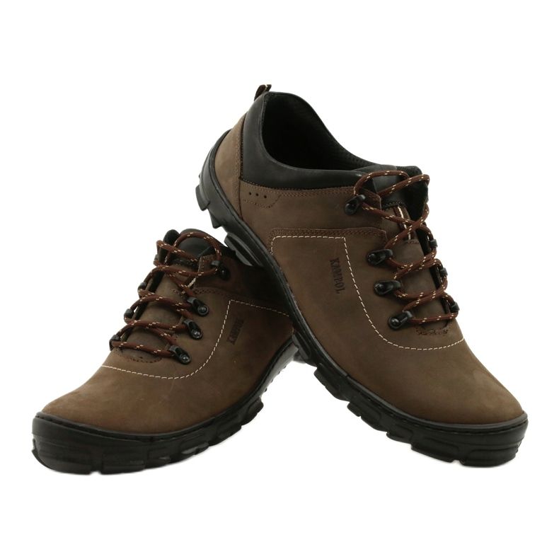 Kampol Pantofi de trekking pentru bărbați 36 olive maro multicolor 5