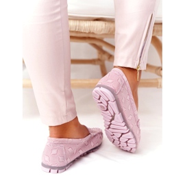 Mocasini Rio Flore din piele ecologică roz 4