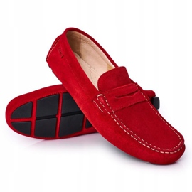 Mocasini casual din piele de căprioară GOE HH1N4066 Roșu roşu 1