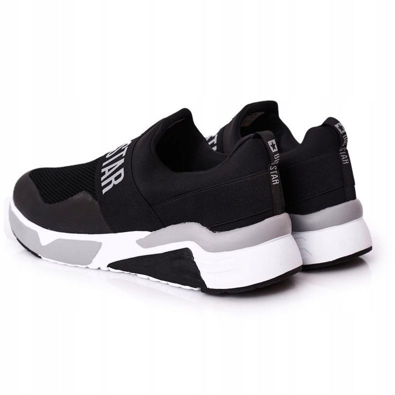 Pantofi sport pentru bărbați Slip-On Memory Foam Big Star HH174148 Negru alb 1