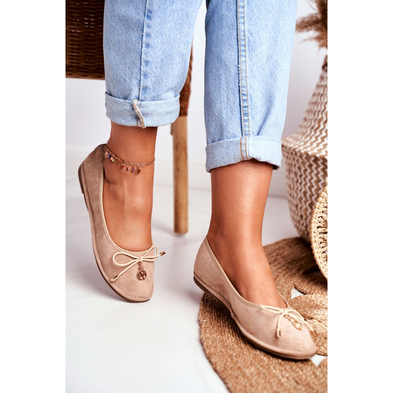 Balerini de damă Lu Boo Suede Beige bej 2