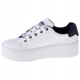 Încălțăminte Tommy Hilfiger Iconic din piele plată în EN0EN01113-YBR alb albastru marin 1