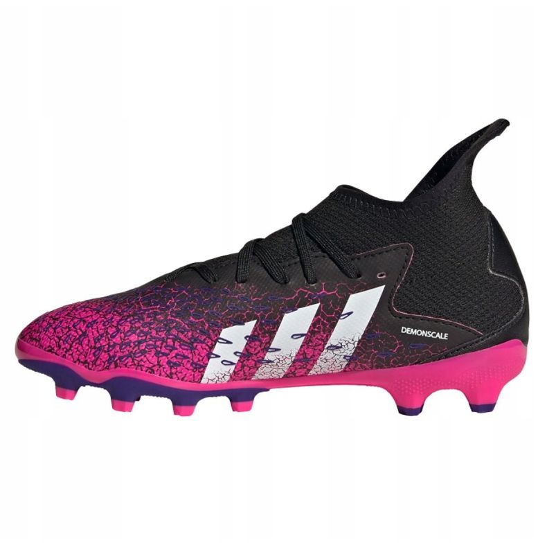 Ghete de fotbal Adidas Predator Freak.3 Mg Jr FW7532 negru, negru, roz negru 1