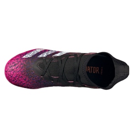 Ghete de fotbal Adidas Predator Freak.3 Mg Jr FW7532 negru, negru, roz negru 2