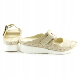 Dolce Pietro Clapete cu velcro 2211 bej argint 4