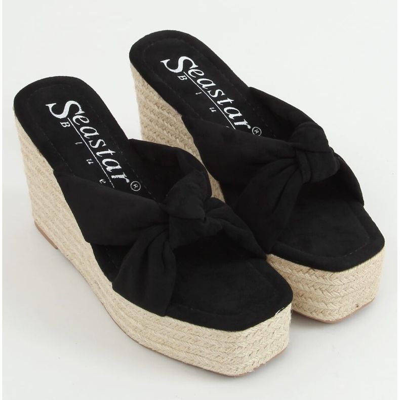 Black XY14P Espadrile negre pene negru 1