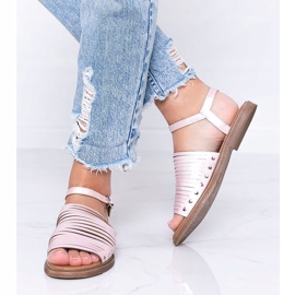 Sandale roz maro strălucitoare 1