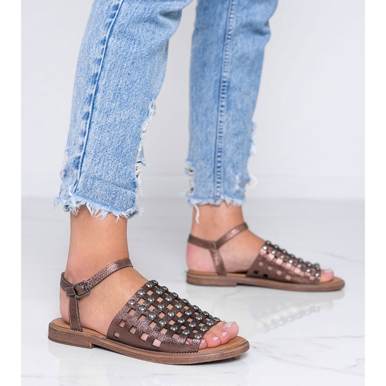 Sandale Brown Sun Shiny Brown maro 1 Sandale Brown Sun Shiny Brown maro 1