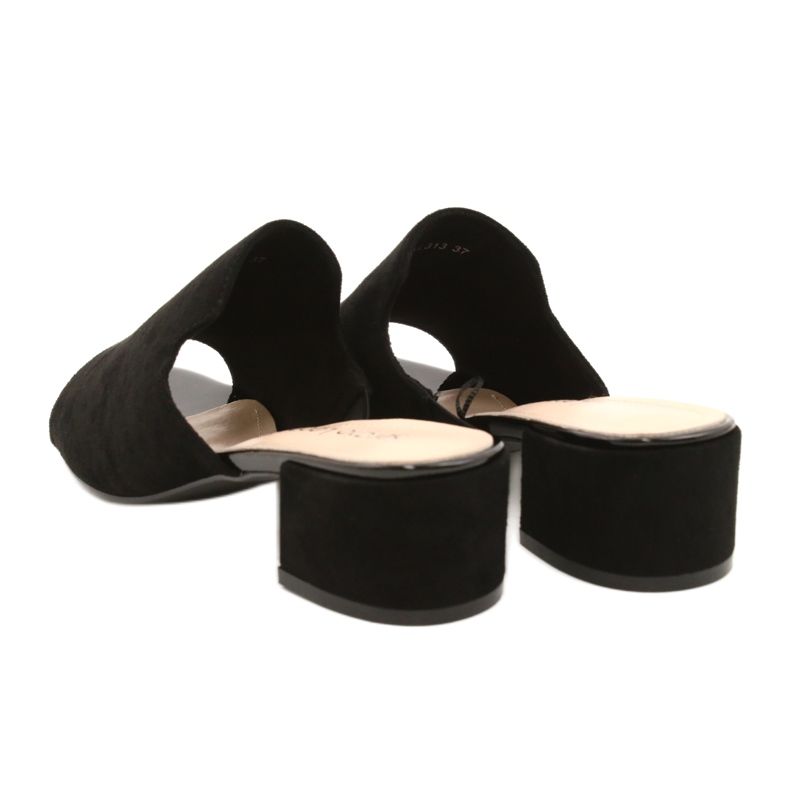 Sandale pe toc Sergio Leone KL313 Negru 3