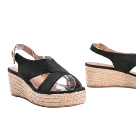 Espadrile negre pe pană de Marina negru 1