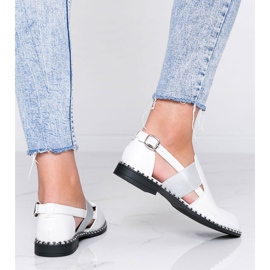 Pantofi albi strălucitori Madison Ave 1