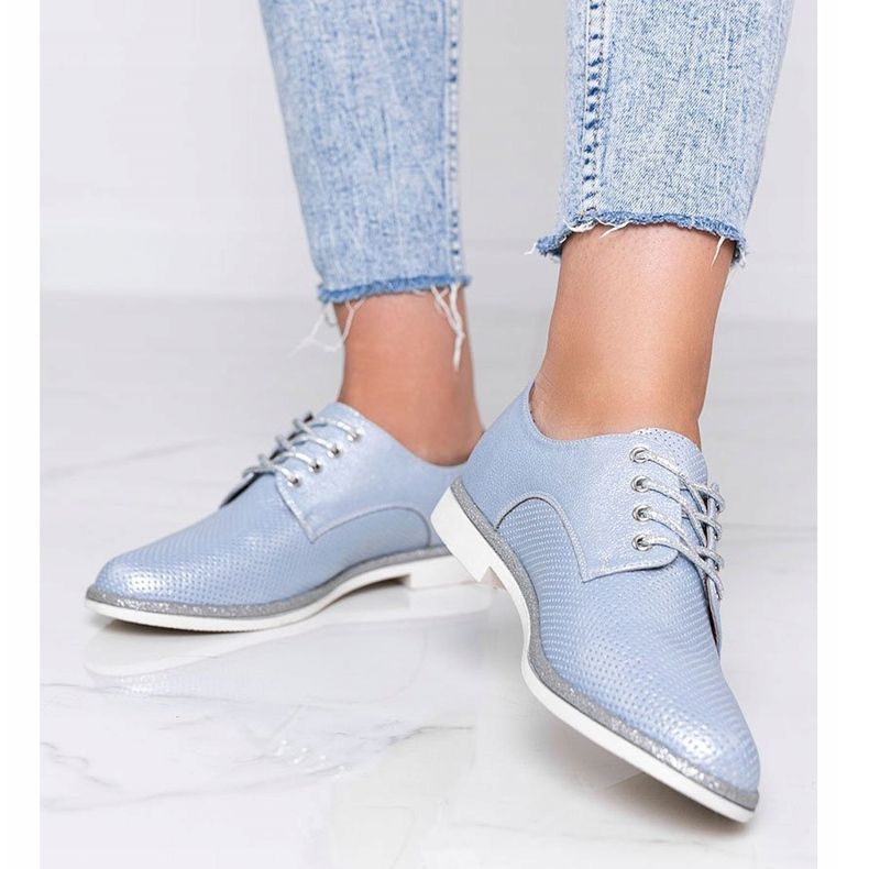 Încălțăminte ajurată Kyoto albastră strălucitoare albastru 1