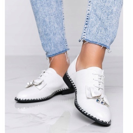 Încălțăminte albă strălucitoare cu fundă Lost Stars 1