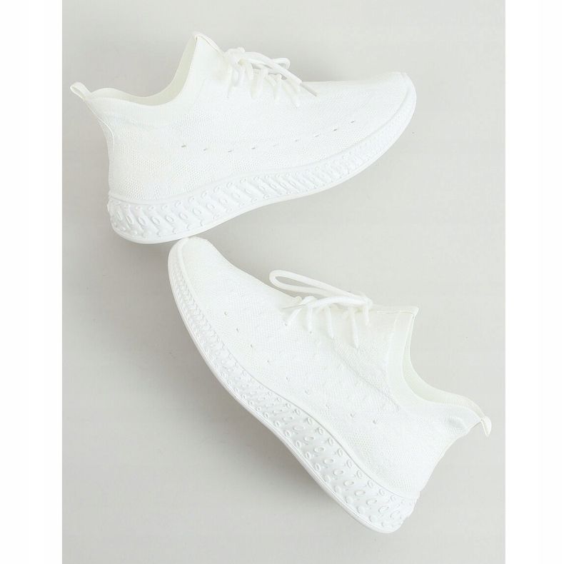 Alb 7819 Pantofi sport șosete albe 1