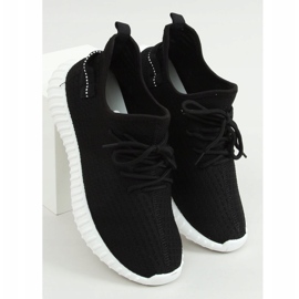 Șosete negre 7817 BLACK / WHITE pantofi sport negru 1