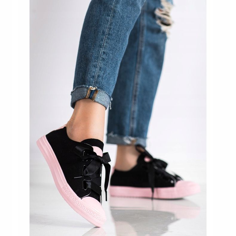 SHELOVET Adidași legați elegant negru 1 SHELOVET Adidași legați elegant negru 1