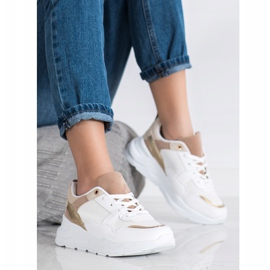 SHELOVET Adidași eleganți cu plasă alb 1