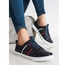 Filippo Pantofi clasici din piele sportivă albastru marin 2