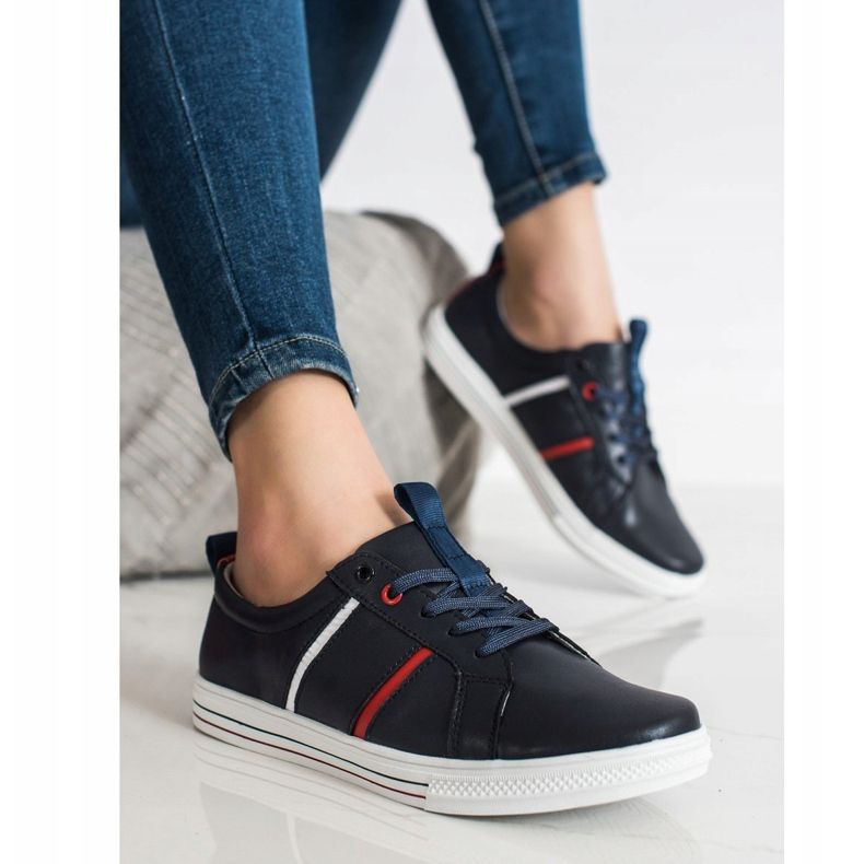 Filippo Pantofi clasici din piele sportivă albastru marin 2